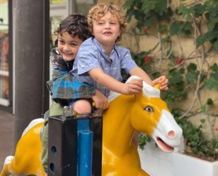 Julian Form-Brewster with his younger brother Rowan Brewster-Form.